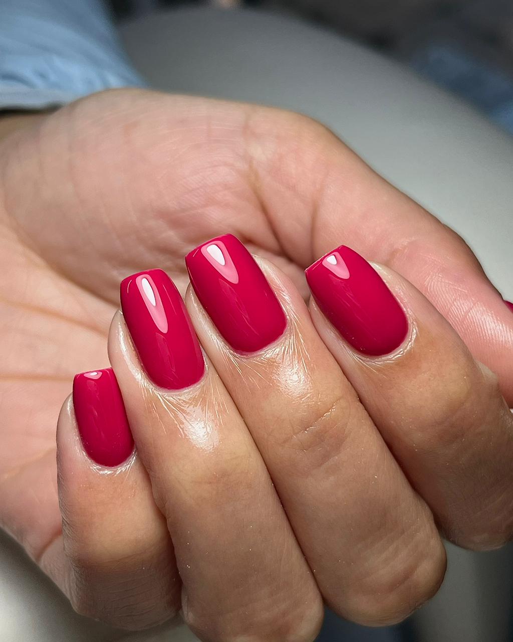 Classic red manicure